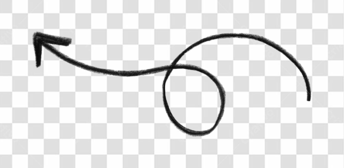 Elemento gráfico seta PNG com fundo transparente
