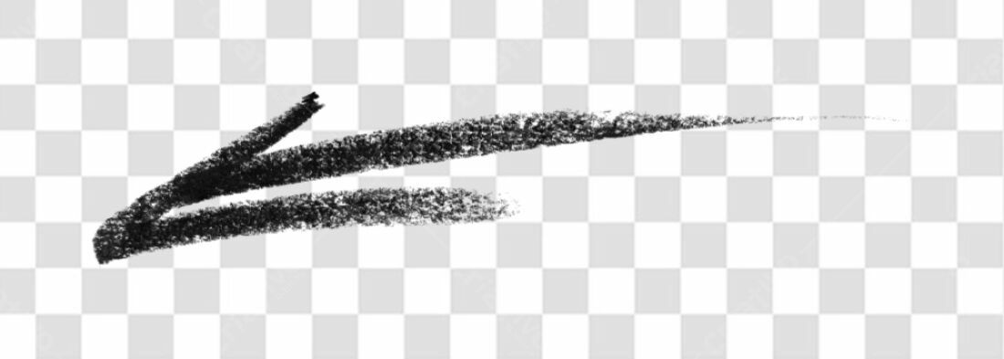 Elemento gráfico seta giz PNG com fundo transparente