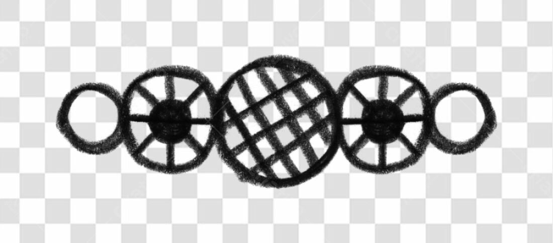 Banner abstrato círculos PNG com fundo transparente