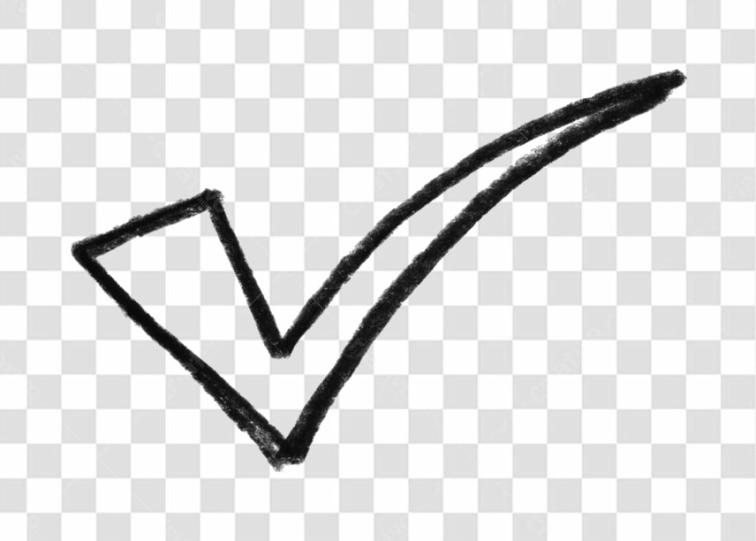 Ícone Check Preto PNG com fundo transparente