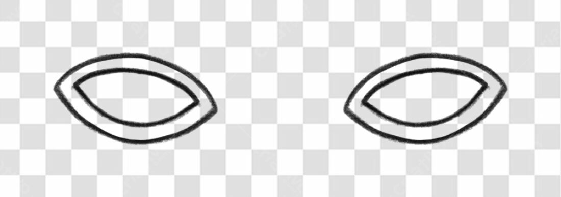 Logo minimalista Olhos PNG com fundo transparente