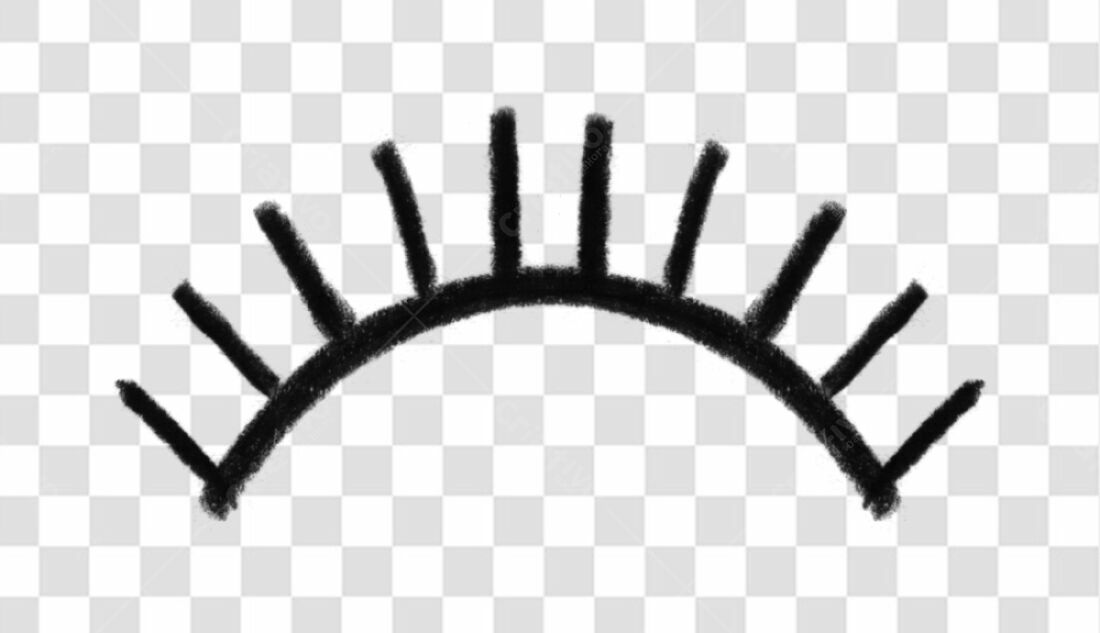 Elemento gráfico cílios PNG com fundo transparente