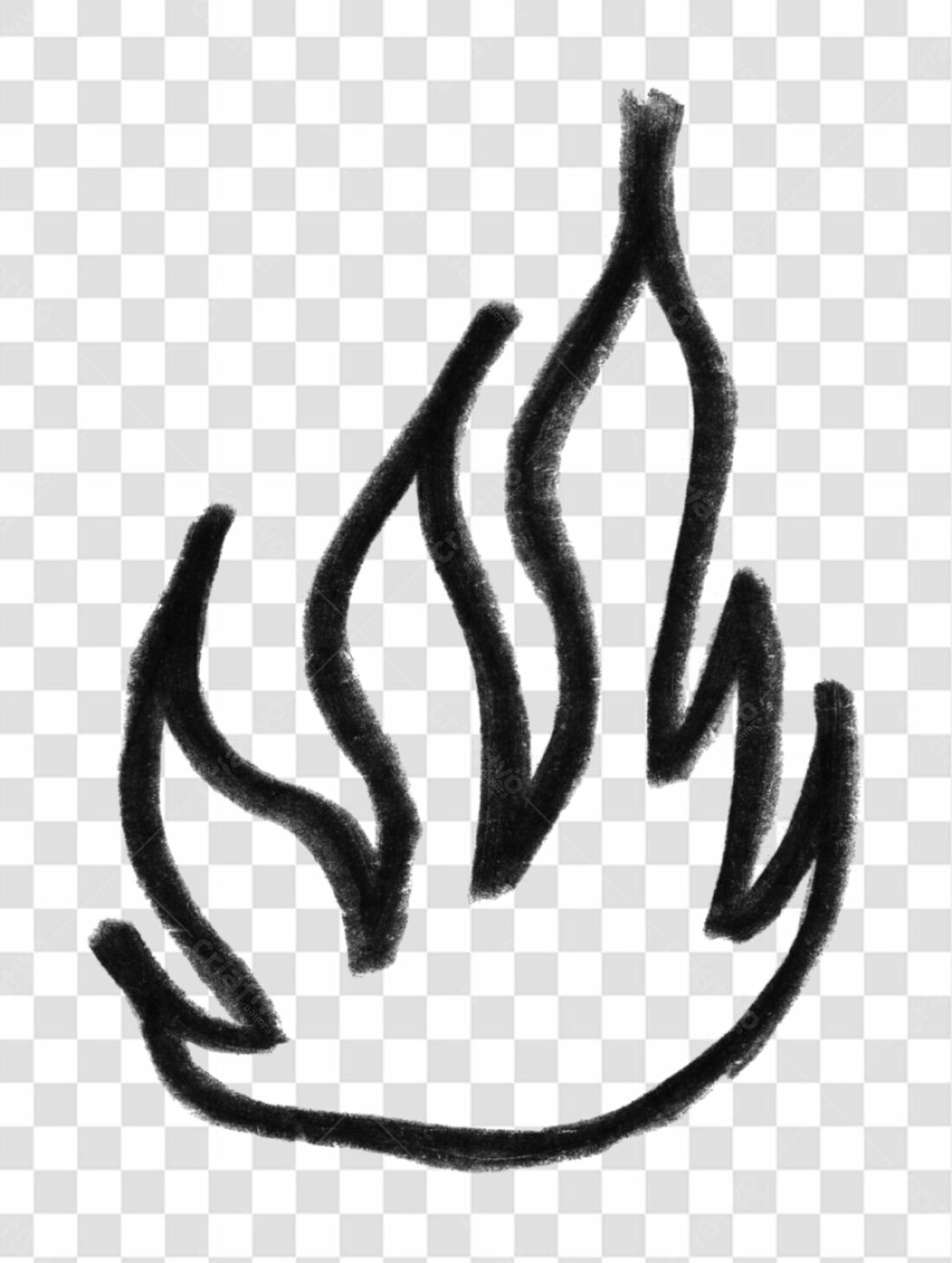Logo Chama Abstrata PNG com fundo transparente