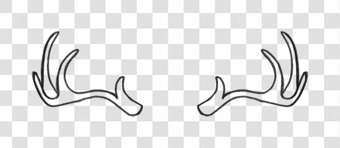 PNG Logo Galhada de veado estilo minimalista com fundo transparente