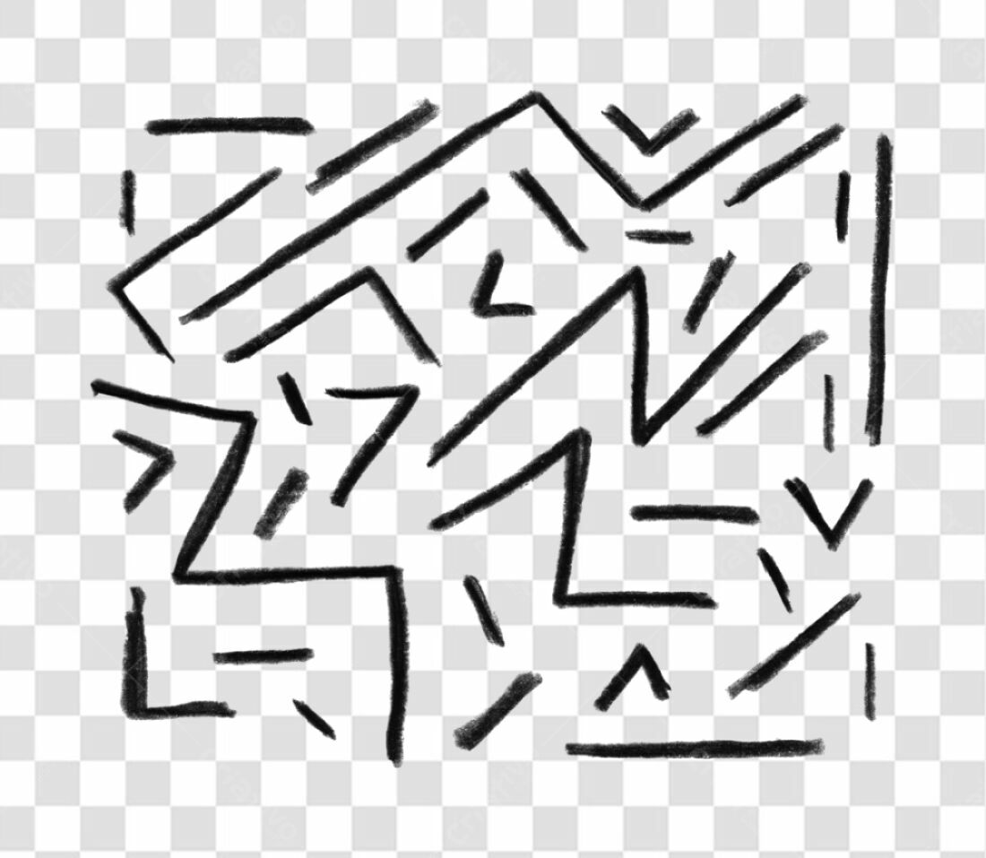 PNG Pack de Elementos Abstrato Preto e Branco com fundo transparente