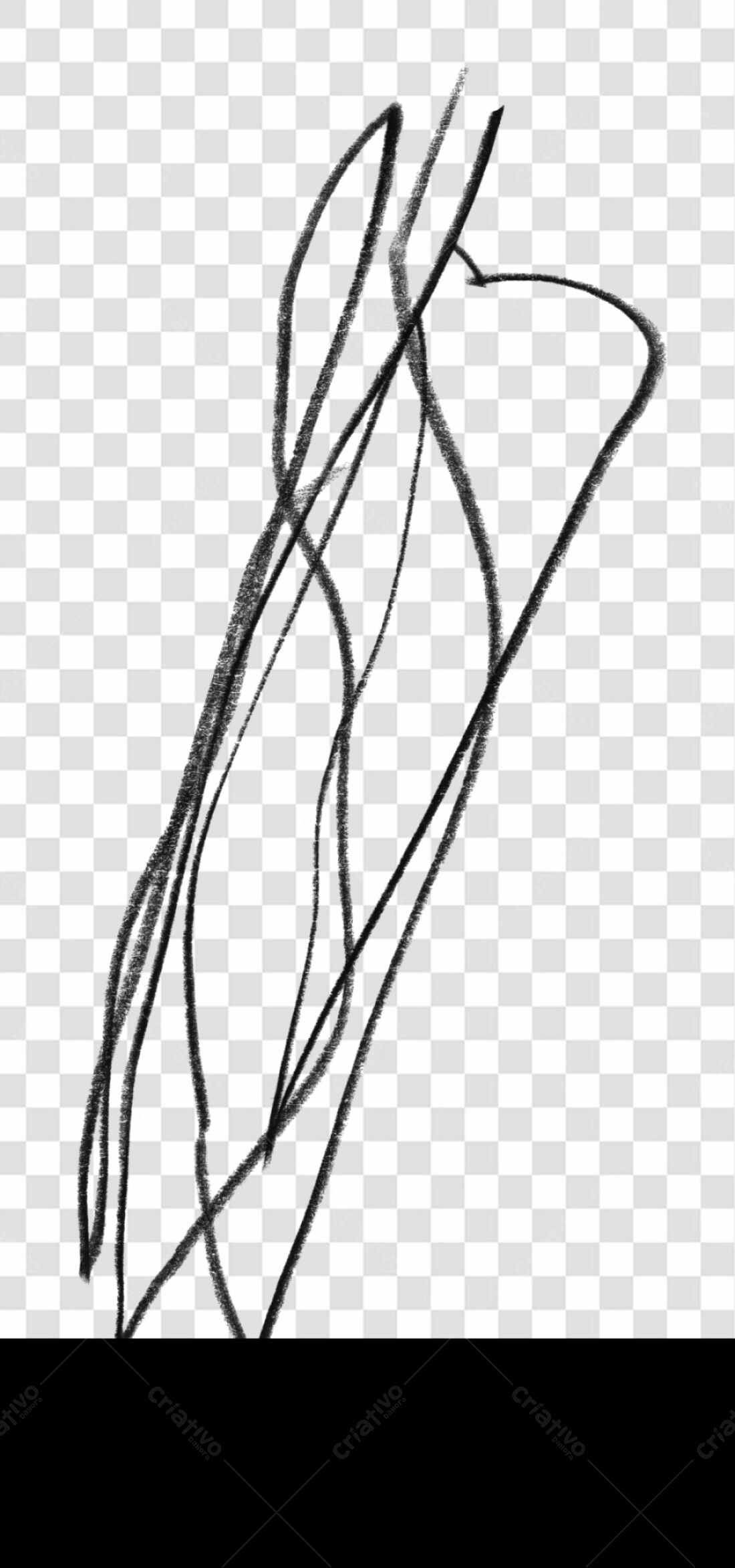 PNG Elemento gráfico abstrato preto e branco com fundo transparente