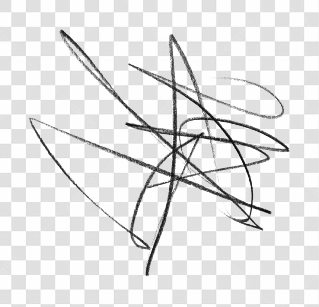 Elemento gráfico abstrato PNG com fundo transparente