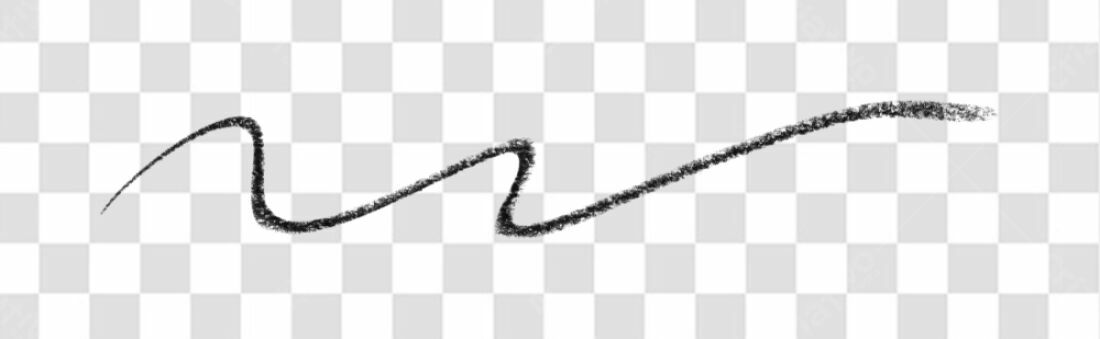 Elemento gráfico abstrato riscado PNG com fundo transparente