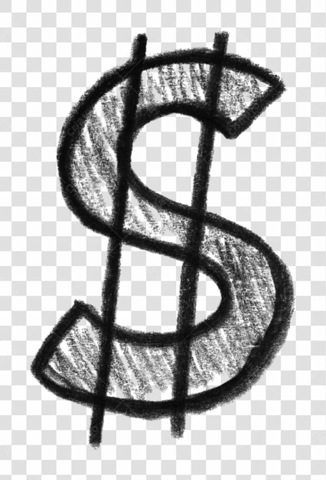 Logo Simbolo Dolar Desenho PNG com fundo transparente