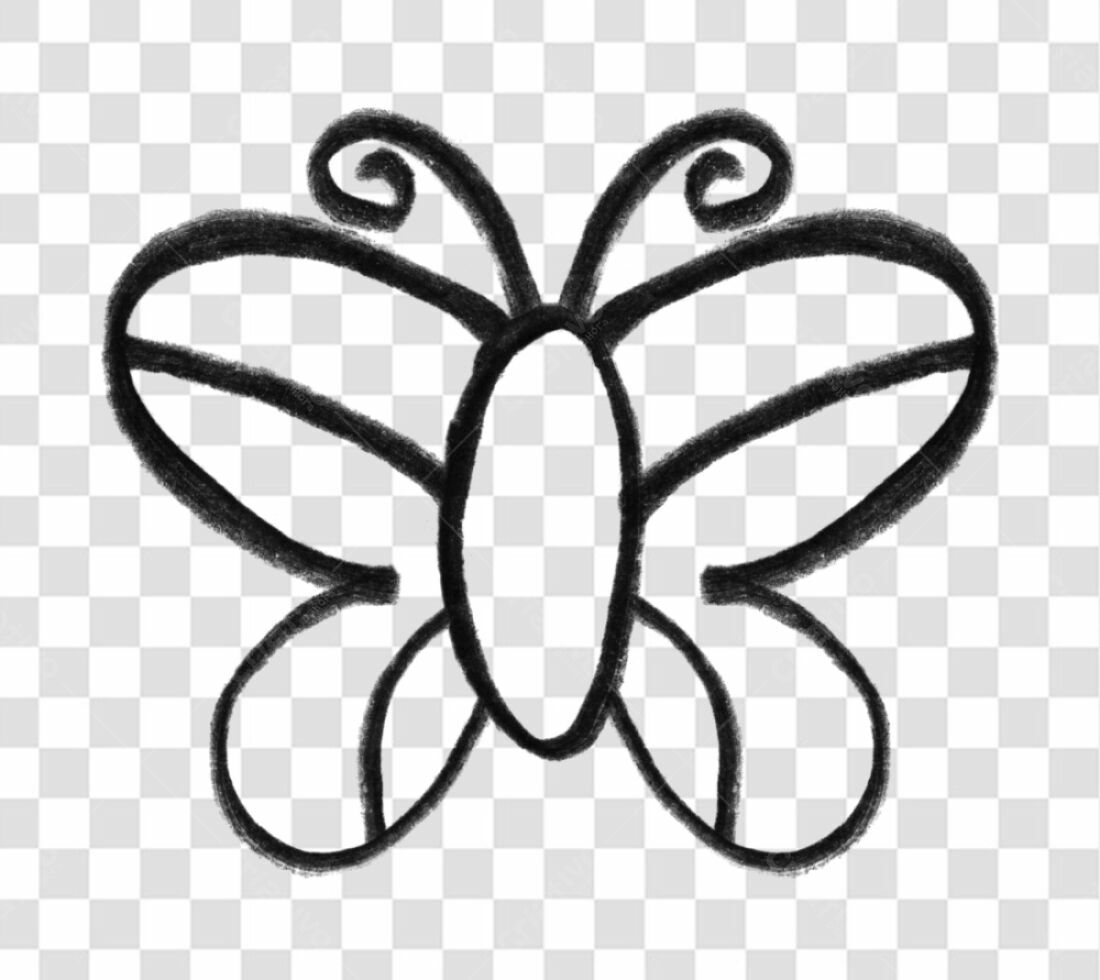 Logo infantil Borboleta PNG com fundo transparente