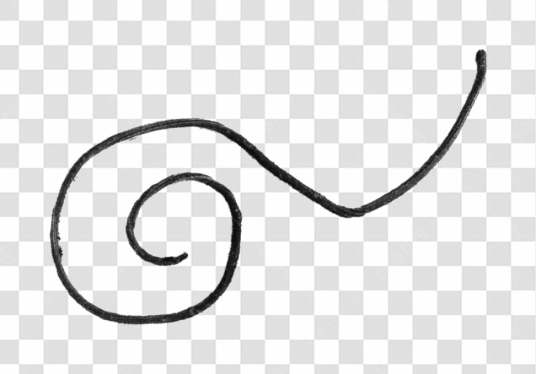 Elemento decorativo espiral PNG com fundo transparente