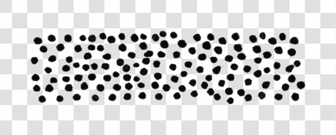 Banner Bolinhas Pretas PNG com fundo transparente