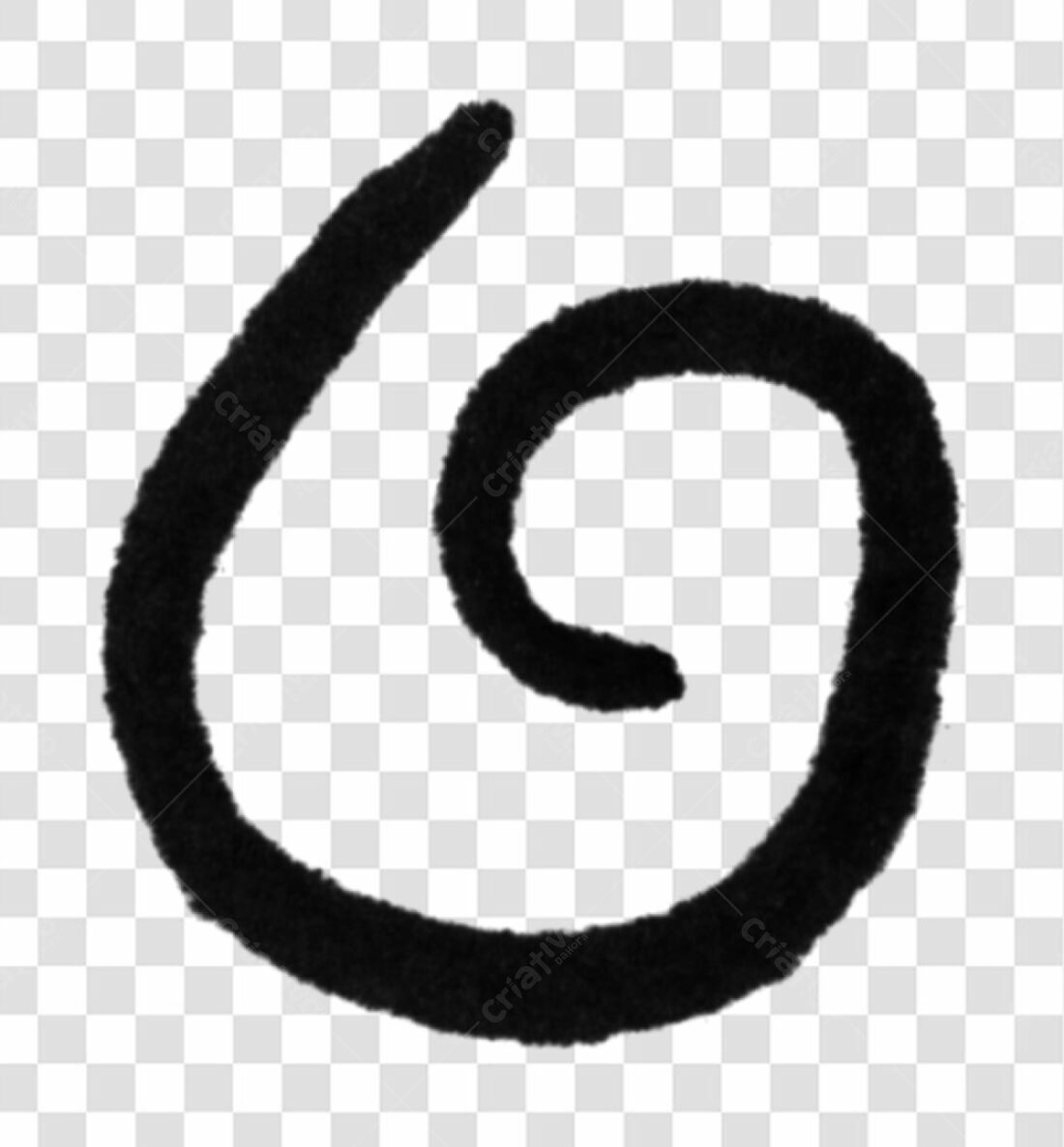 Logo minimalista espiral PNG com fundo transparente