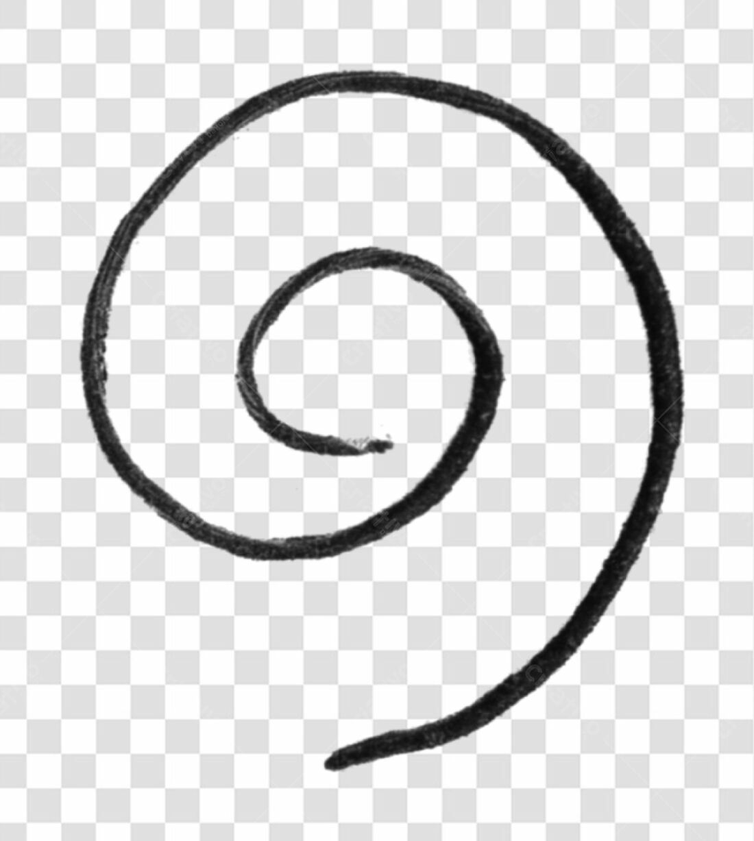 Elemento decorativo espiral PNG com fundo transparente