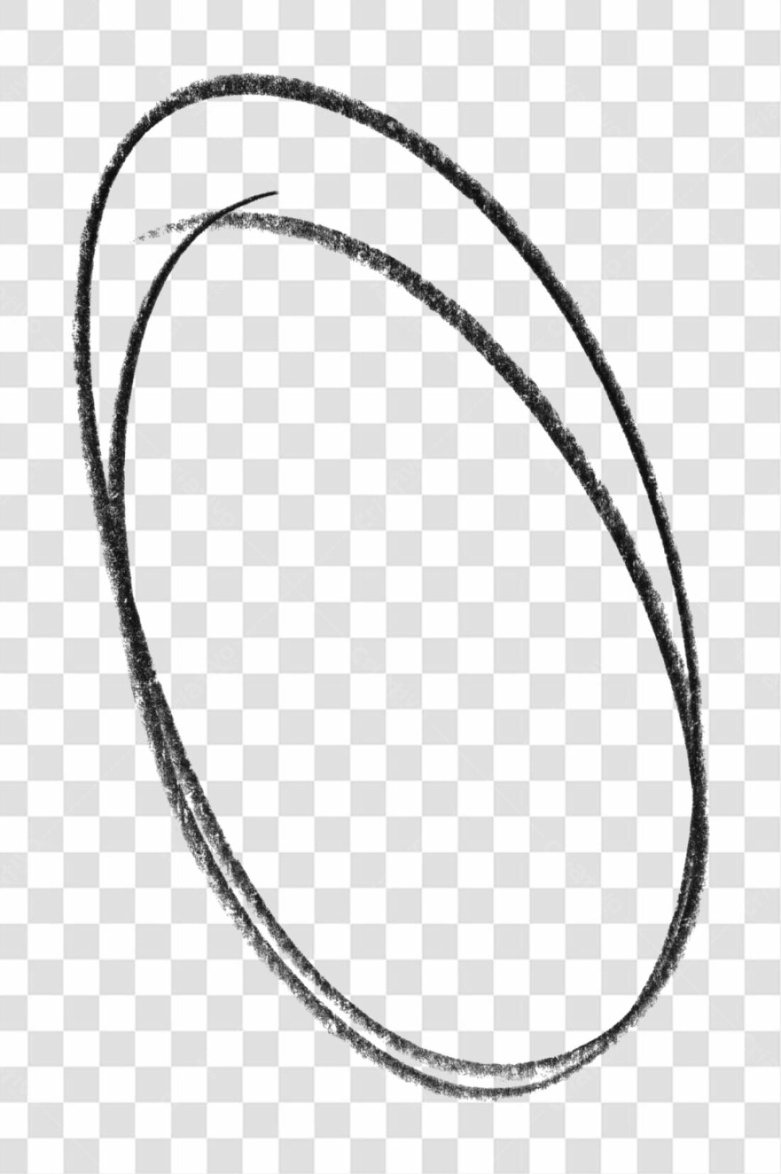 Moldura PNG com fundo transparente estilo giz