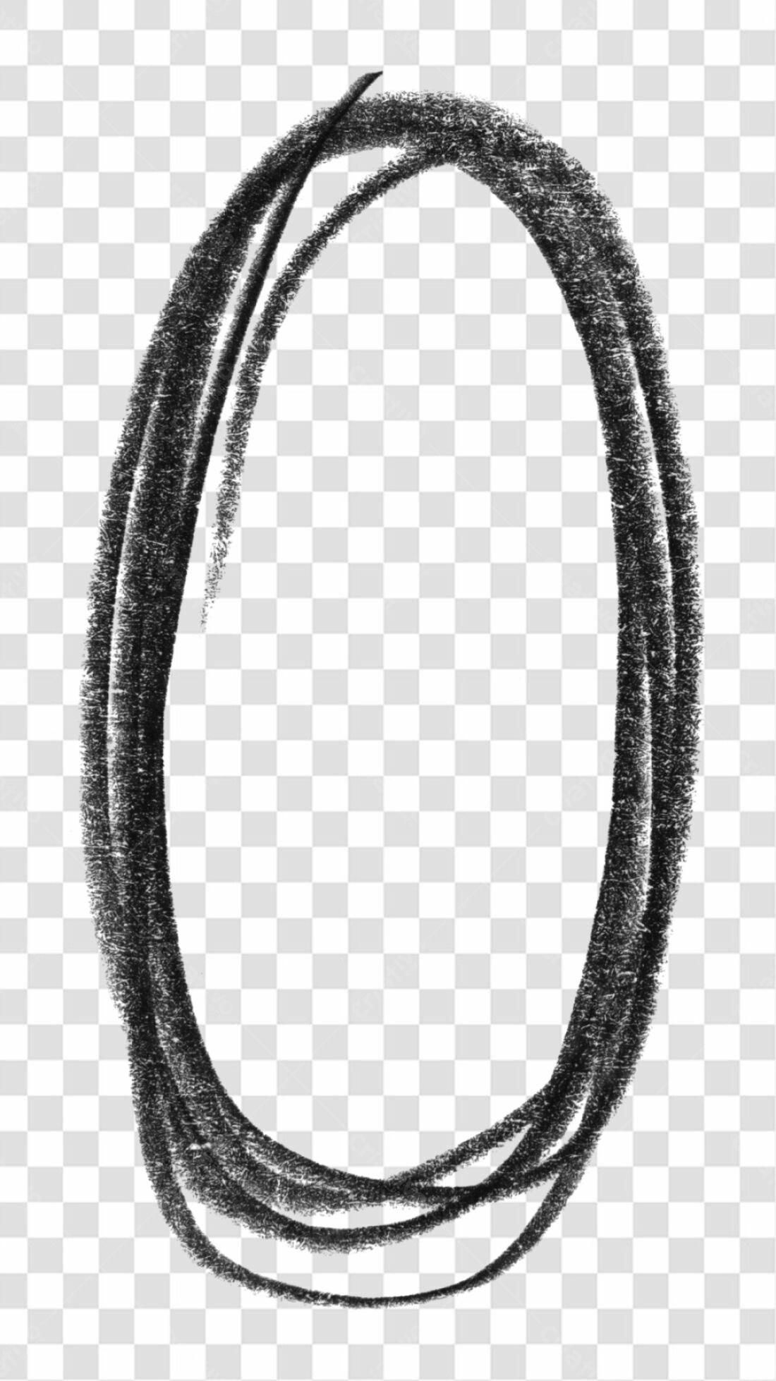 Moldura PNG com fundo transparente estilo giz