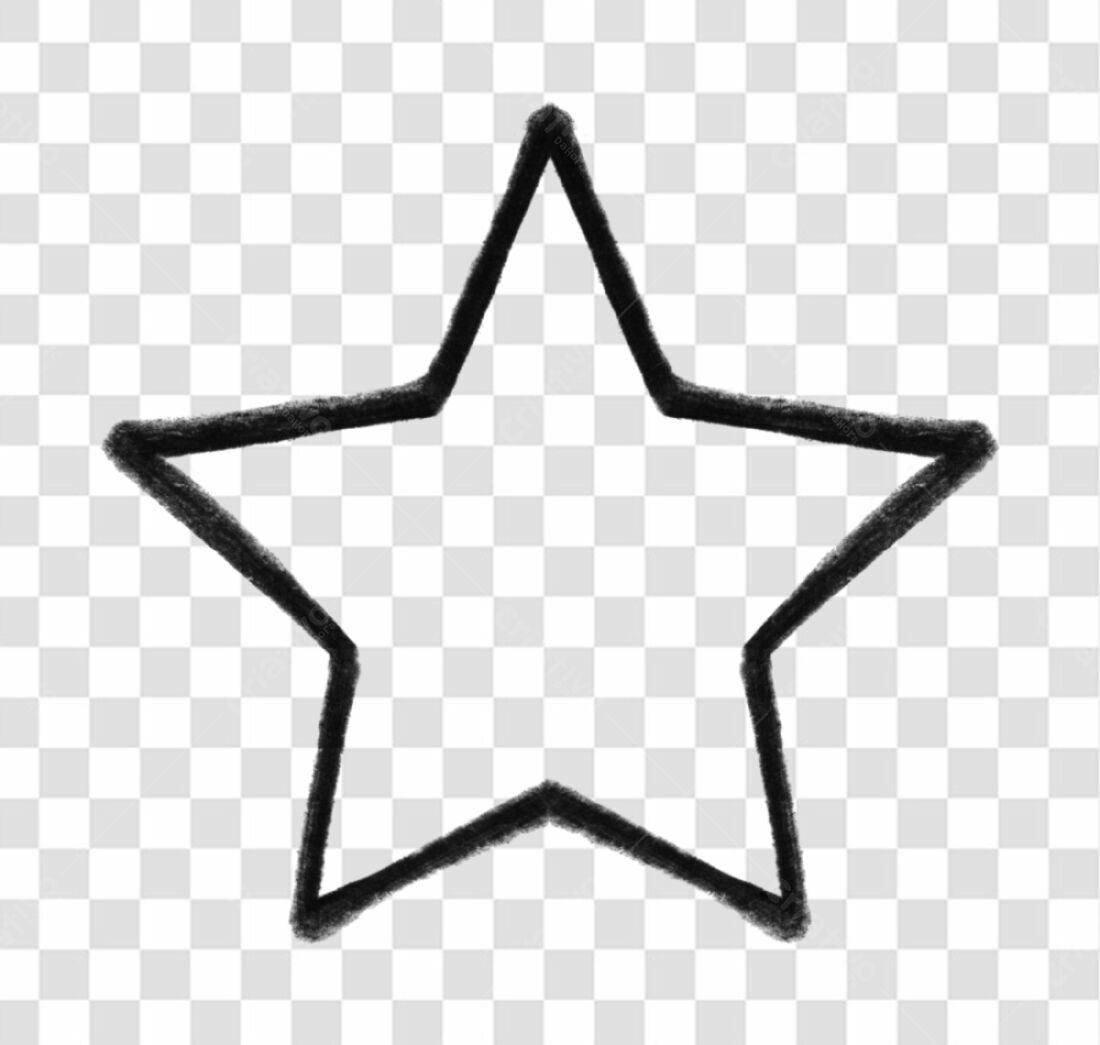 Logo Estrela Preto PNG com fundo transparente