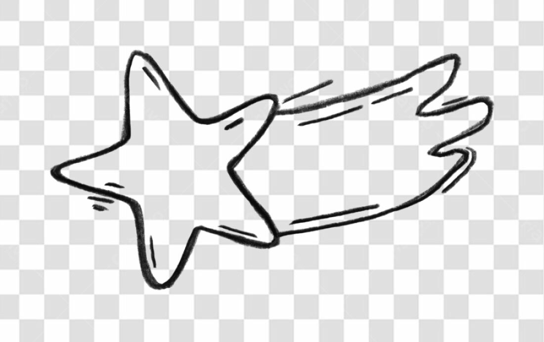 PNG Estrela Cadente desenho animado fundo transparente