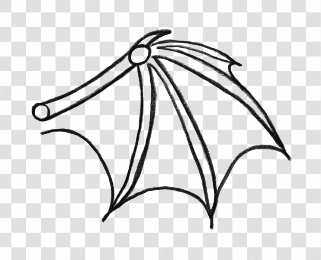 Logo PNG com fundo transparente Asa de Morcego