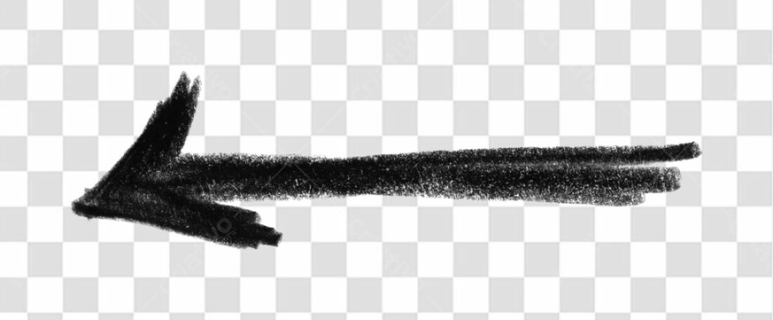 Banner Seta Negra PNG com fundo transparente