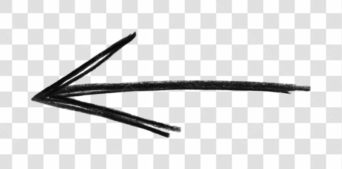 Flecha Negra PNG com fundo transparente