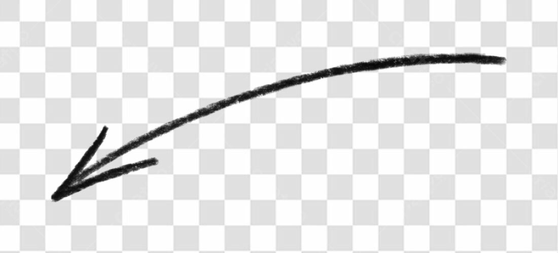 Elemento gráfico seta curva PNG com fundo transparente
