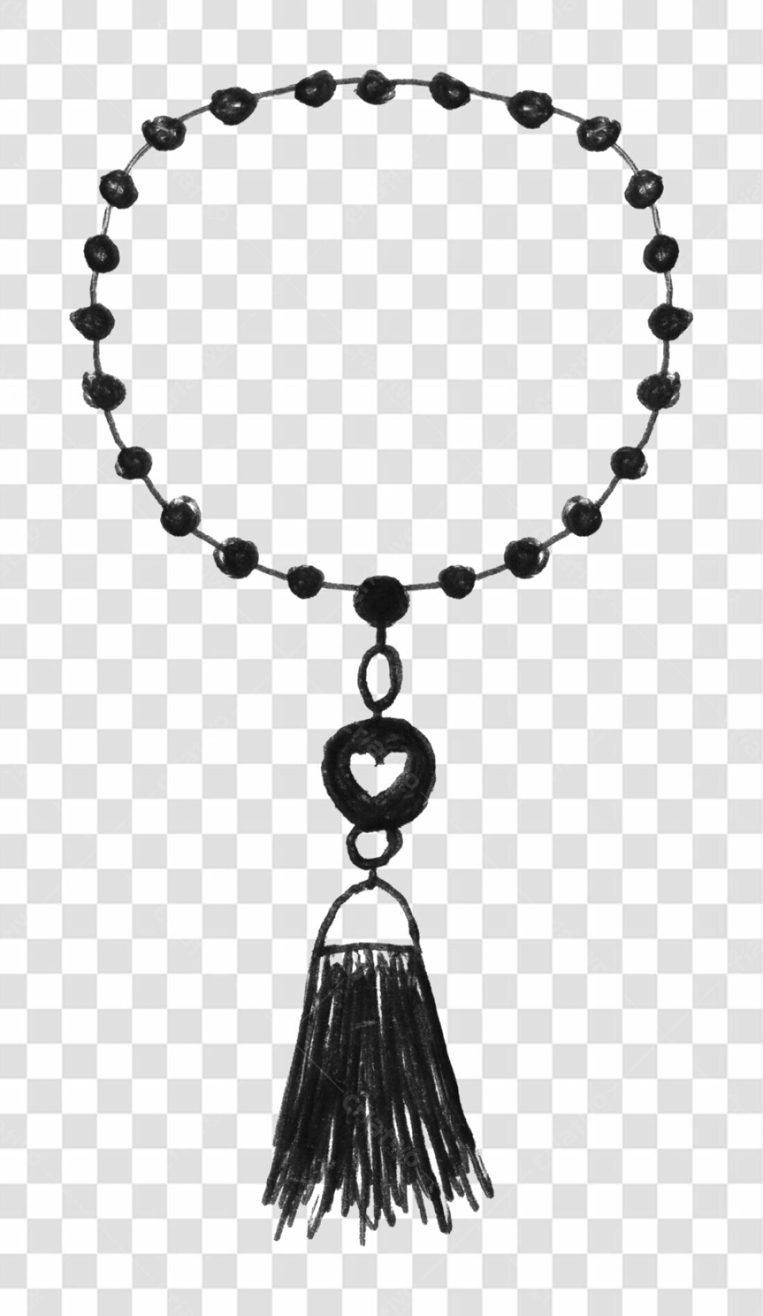 PNG colar boho chic com fundo transparente
