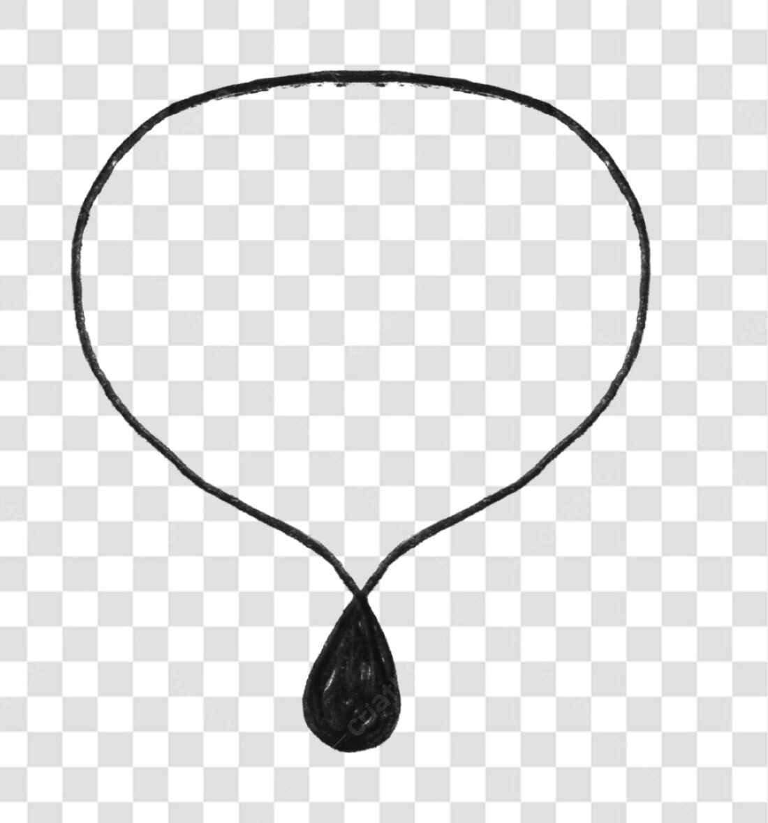Logo PNG com fundo transparente Colar minimalista preto