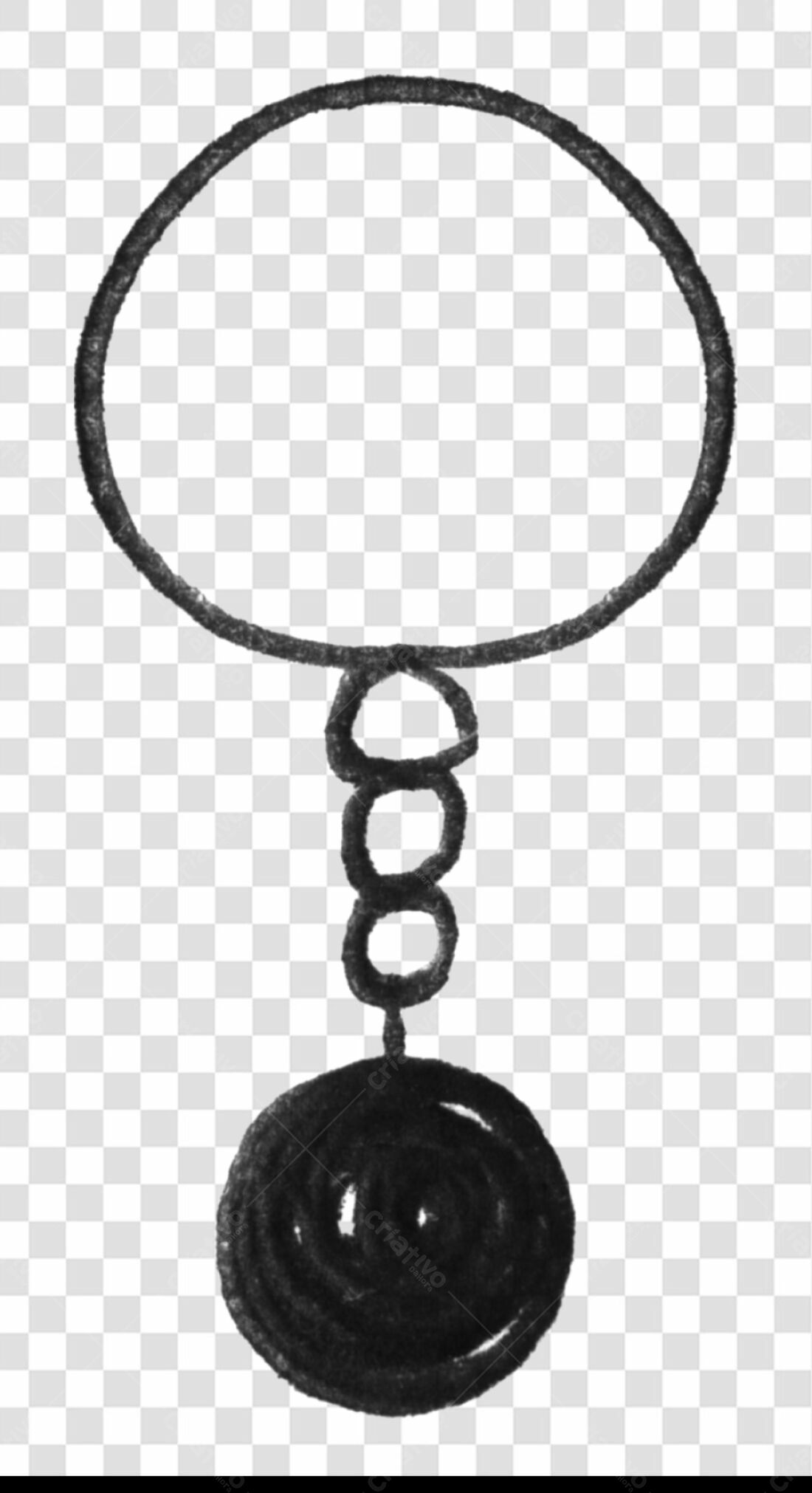 Logo minimalista chaveiro PNG com fundo transparente
