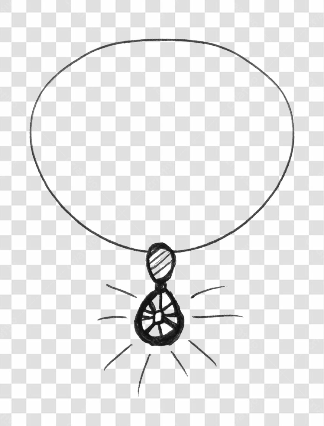 Logo minimalista colar PNG com fundo transparente
