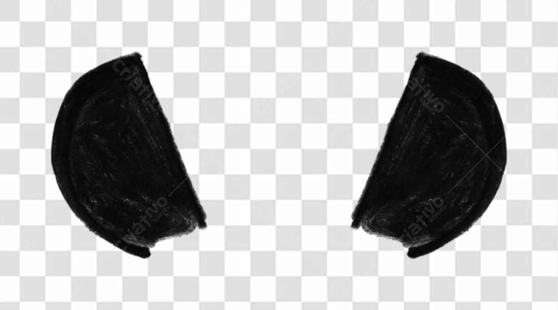 Elementos gráficos abstratos pretos PNG com fundo transparente