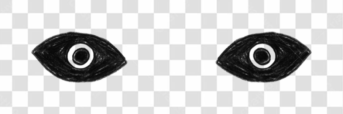 Logo PNG com fundo transparente Olhos monocromáticos