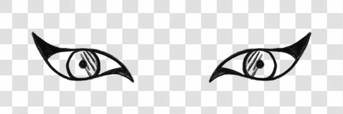 Logo Olhos Preto e Branco PNG com fundo transparente