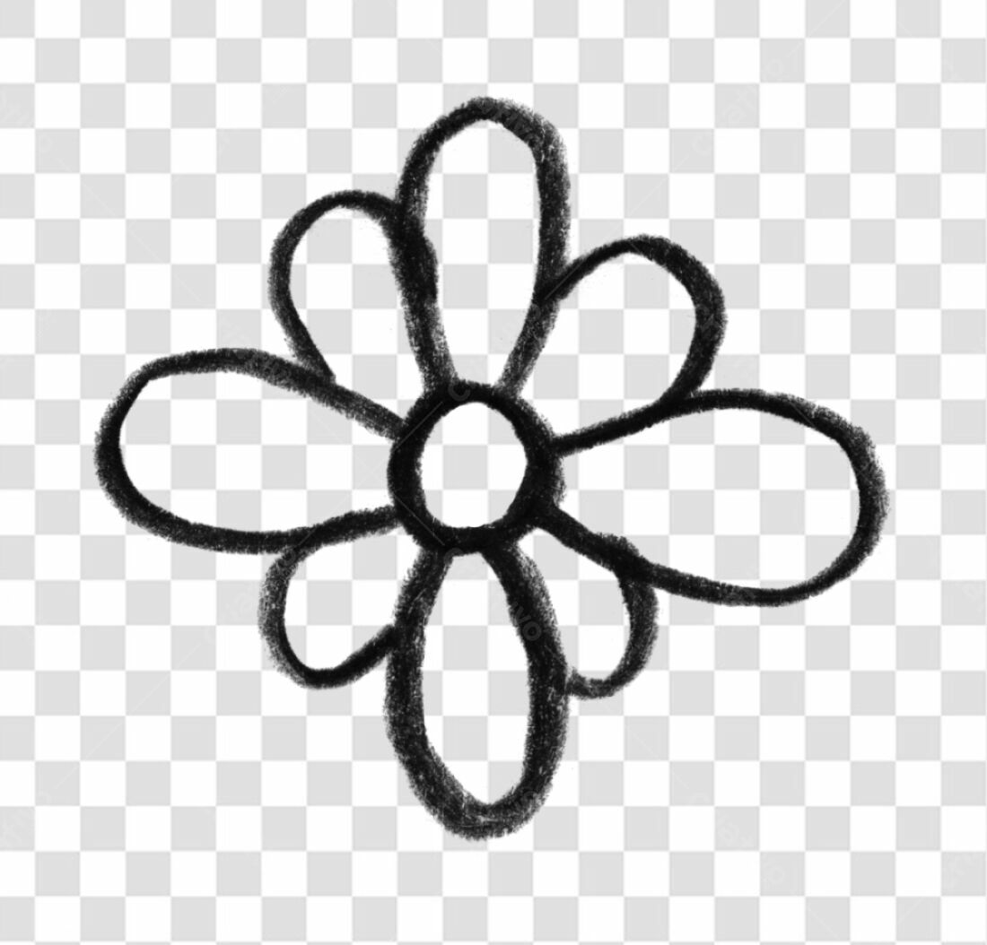 Logo Flor Minimalista PNG com fundo transparente