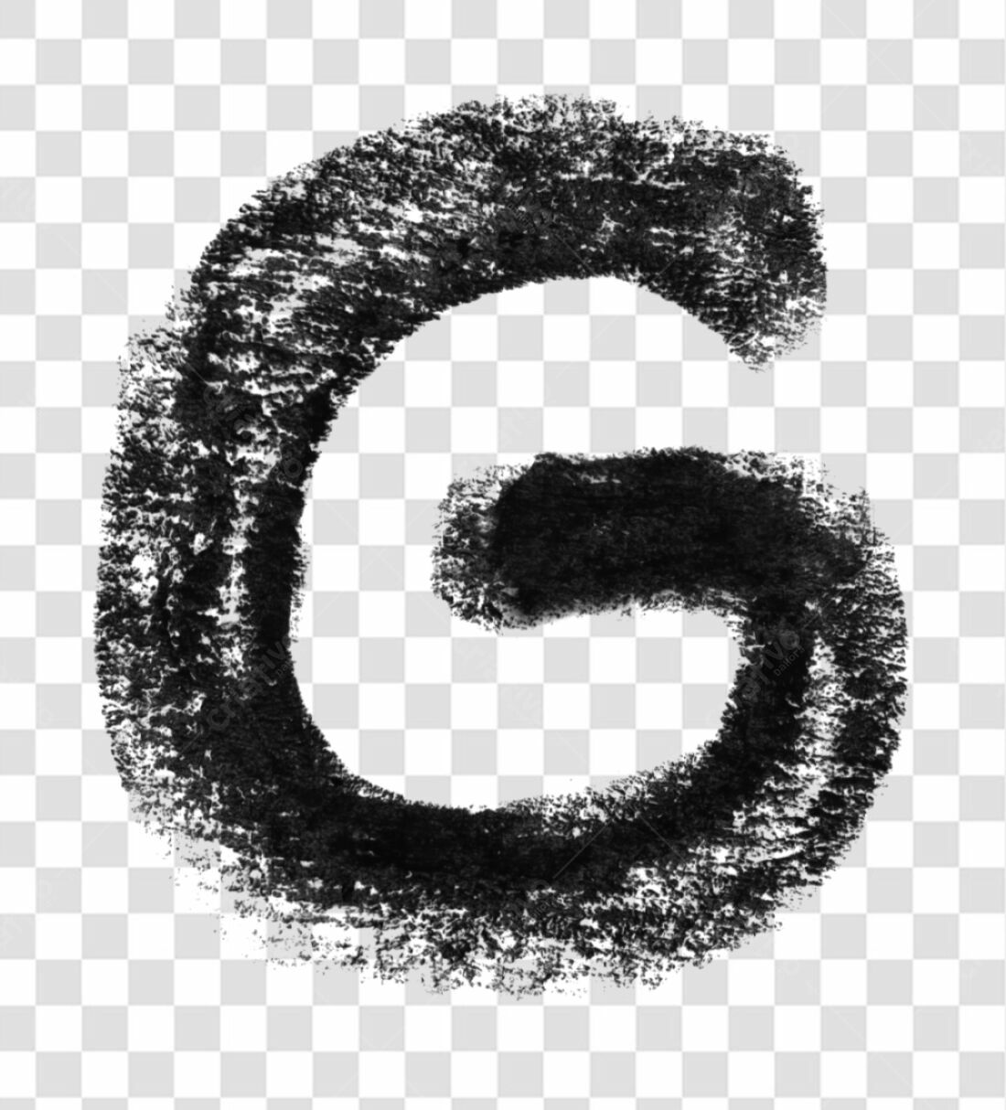 Logo PNG com fundo transparente Letra G em giz