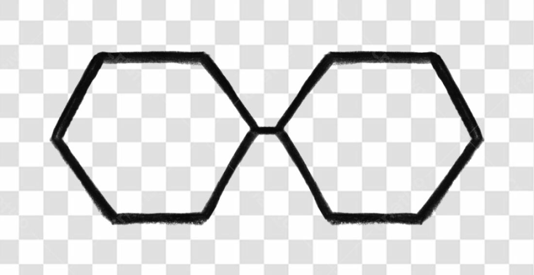 Moldura Hexagonal PNG com fundo transparente