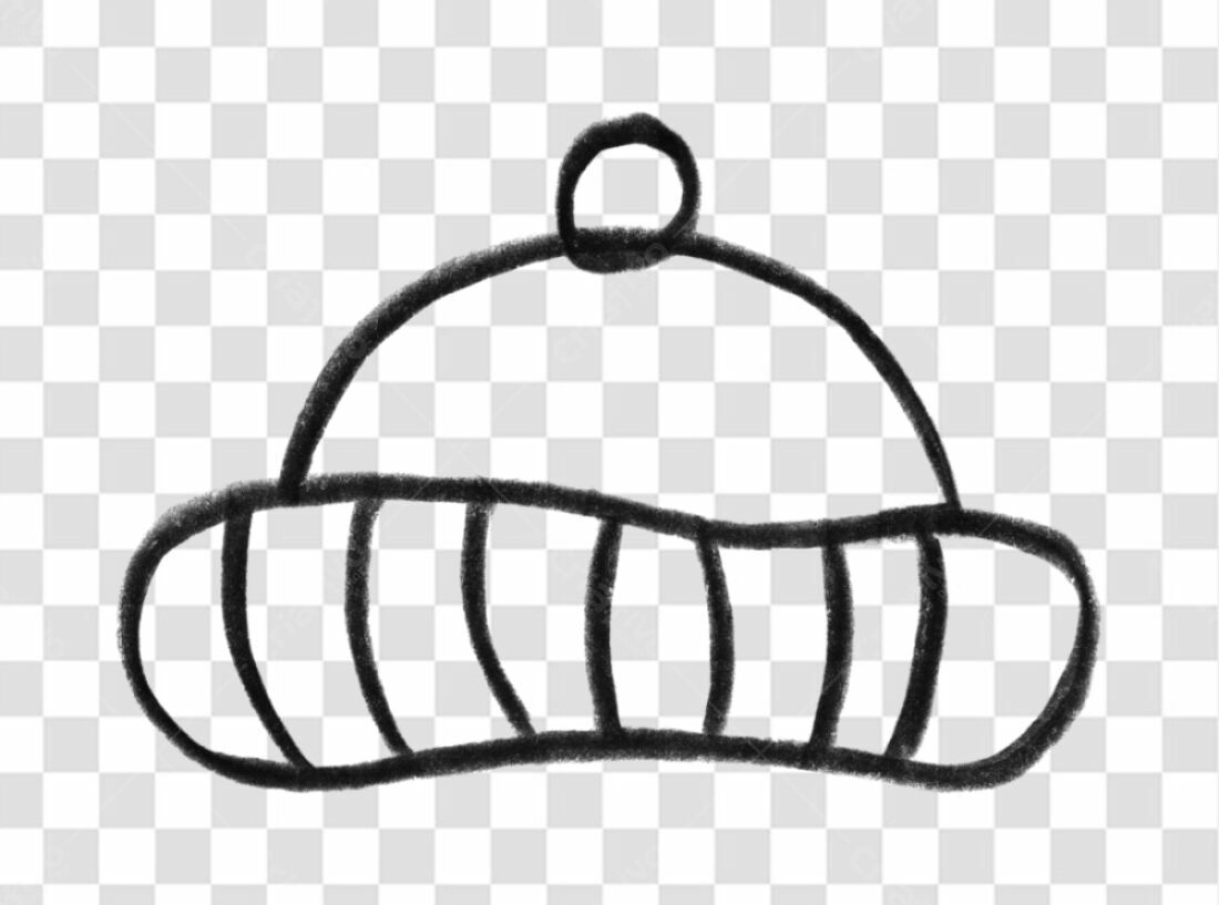 Ilustração de gorro de inverno PNG com fundo transparente
