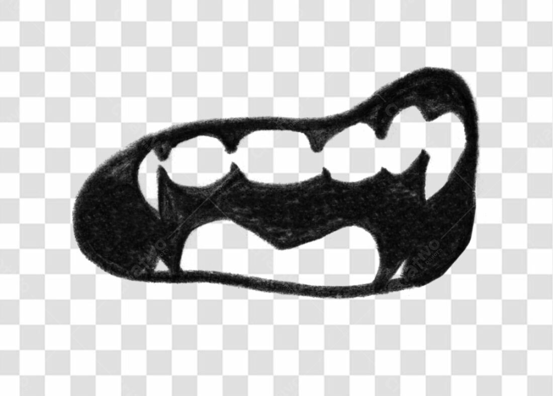 PNG para story Halloween dentes PNG com fundo transparente