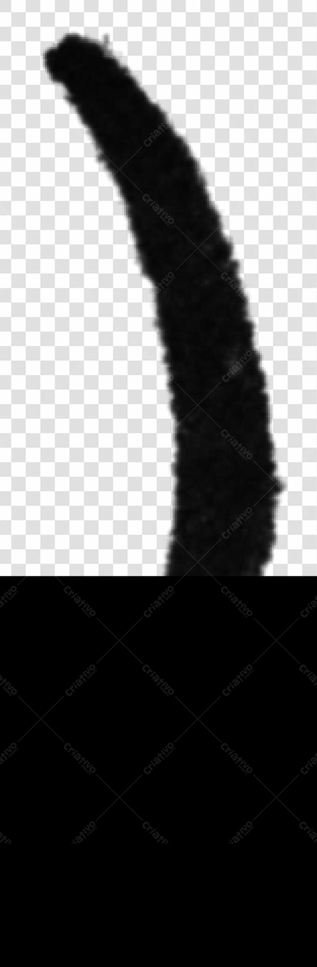 Elemento gráfico abstrato preto PNG com fundo transparente
