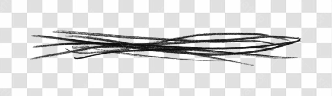 Banner abstrato traços pretos PNG com fundo transparente