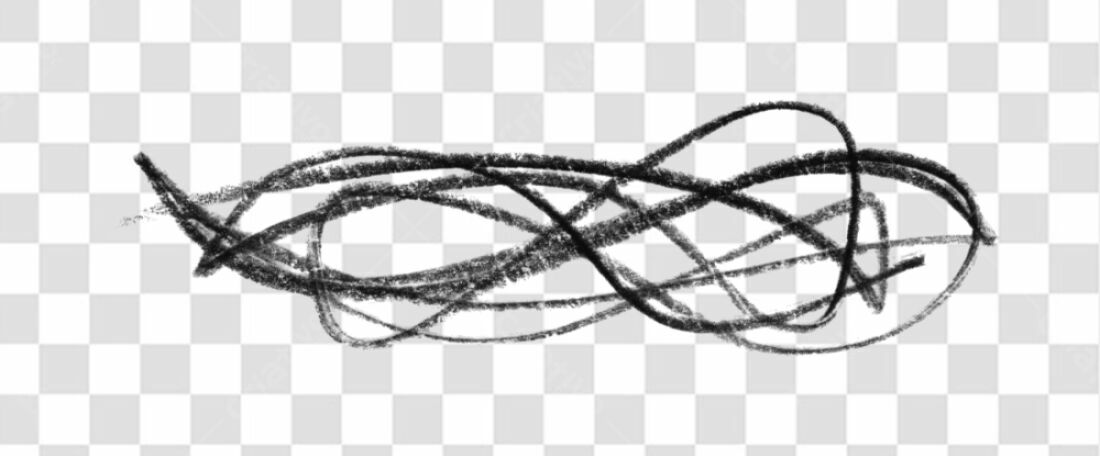 PNG Elemento gráfico abstrato traços pretos fundo transparente