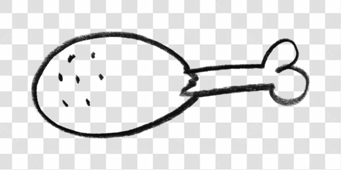 Ilustração PNG Asa de Frango com fundo transparente