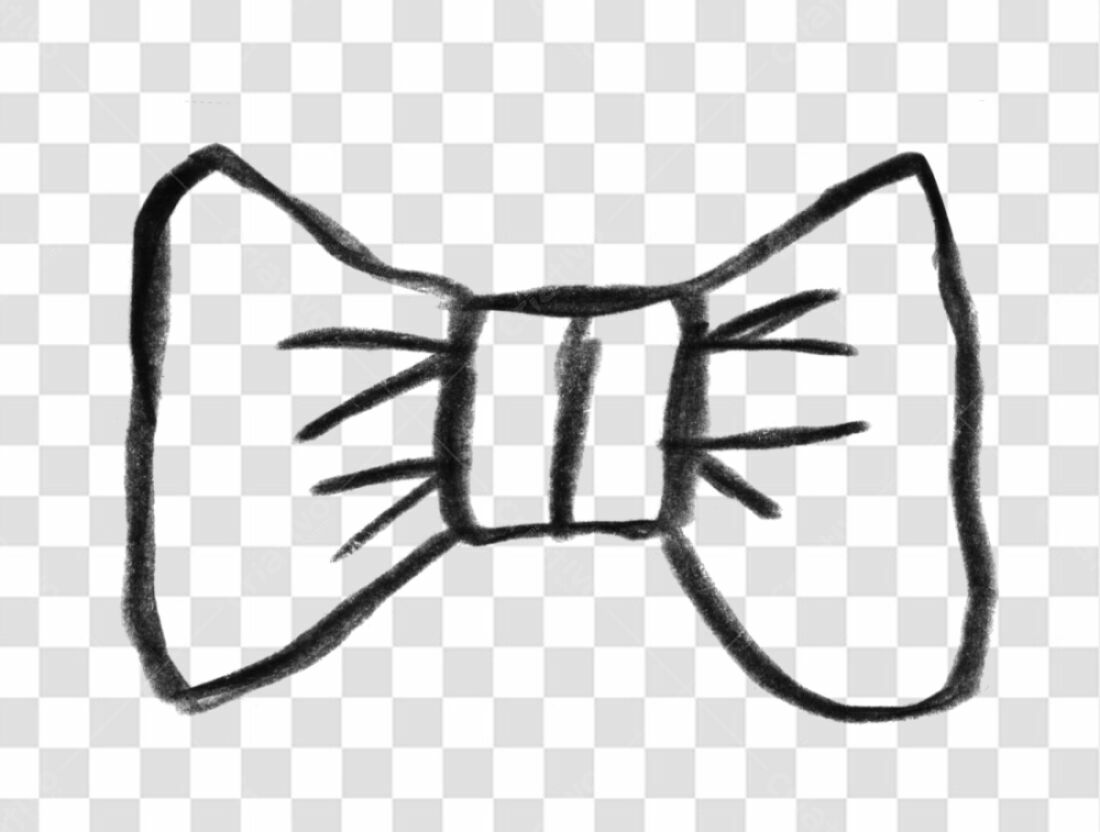 Ilustração Laço Preto PNG com fundo transparente