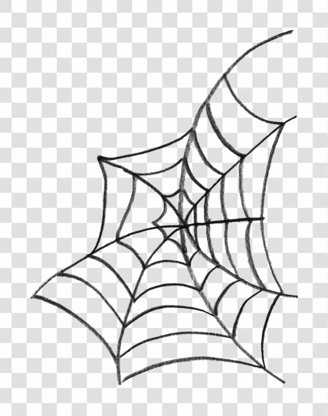 Elemento PNG Halloween Teia de Aranha com fundo transparente