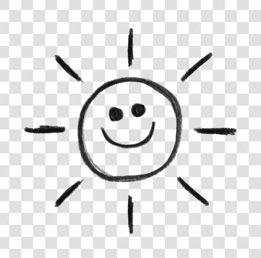 Logo Sol Desenhado PNG com fundo transparente