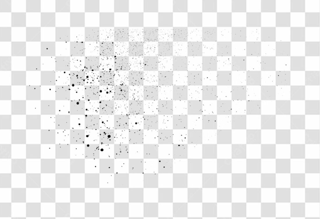 PNG Elemento gráfico abstrato com textura de respingos pretos