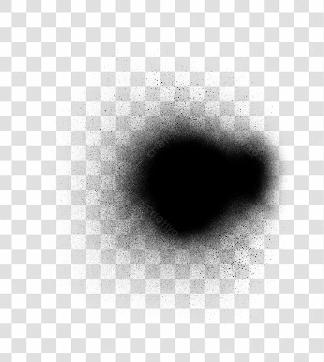 PNG Mancha de tinta preta com fundo transparente