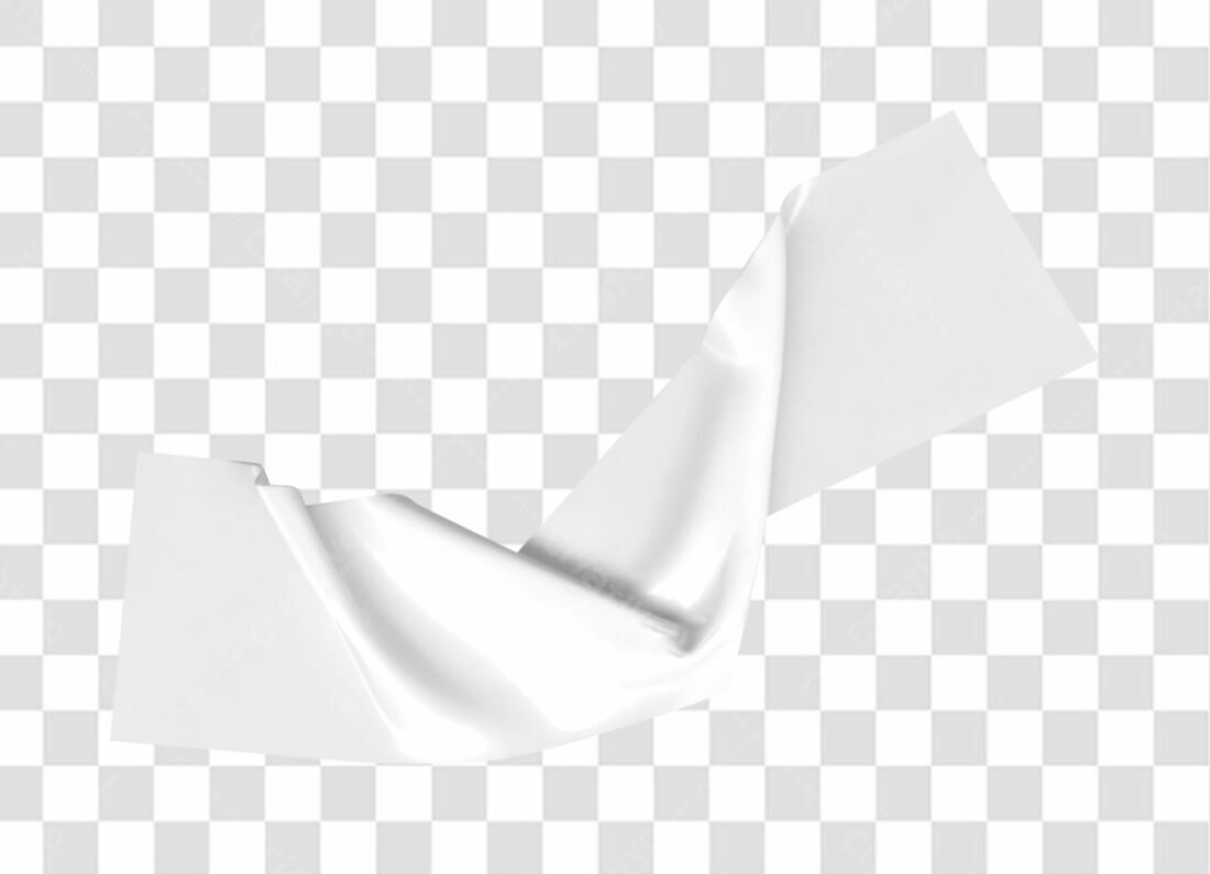 Mockup Tecido Branco PNG com fundo transparente