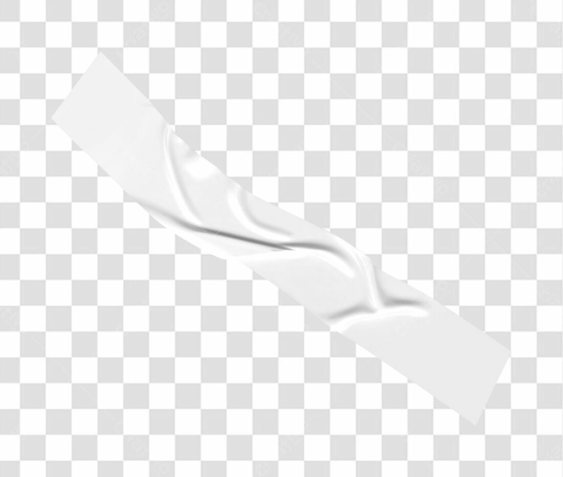 Banner Adesivo Branco PNG com fundo transparente