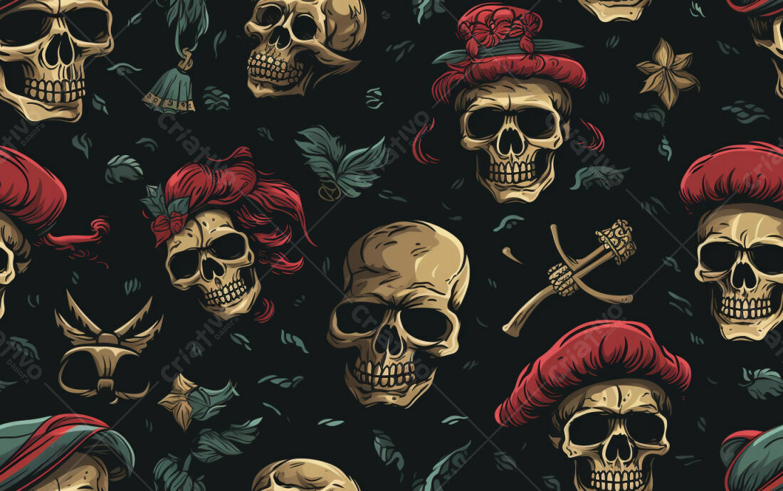 Textura caveiras Dia dos Mortos para fundo